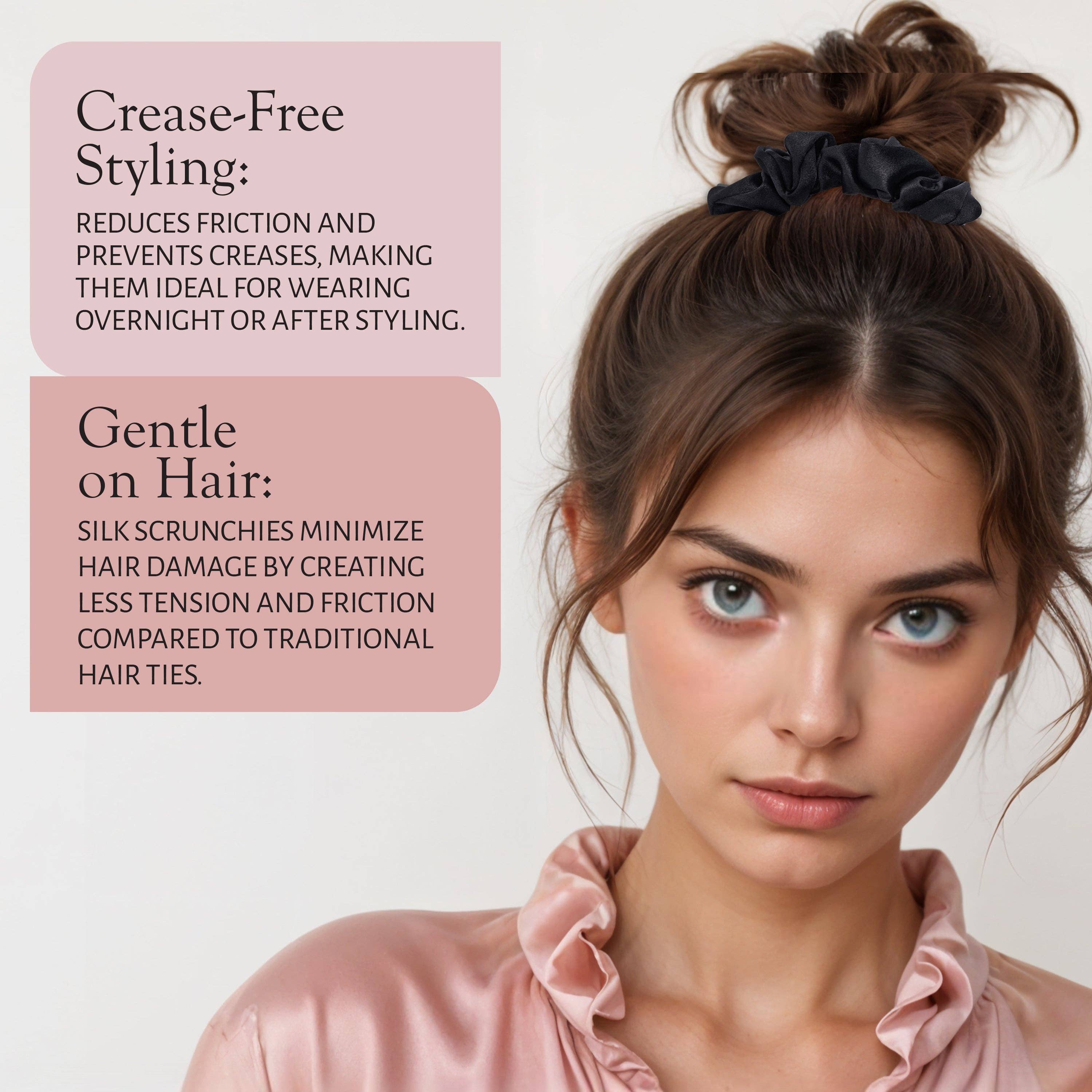 Market Fresh Beauty - Wholesale Scrunchie - Women's - Market Fresh Beauty Silk Skinny Hair Scrunchies, 6 Pack2