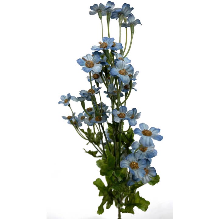 Cappel's Inc. - Wholesale Artificial Flowers - Silk Coreopsis Blossom Spray- Slate Blue