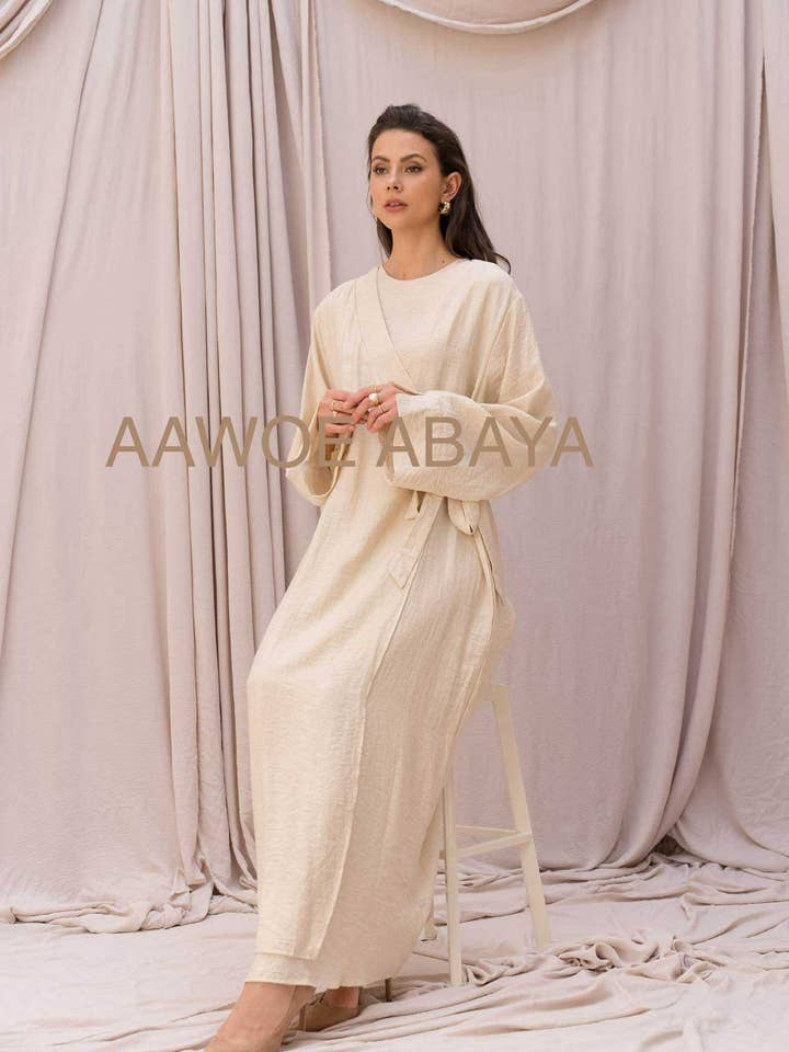 Aawoe Abaya – wholesale Kaftan - Dam – Elegant Abaya Klänning - 2421-ROB
