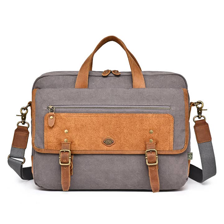 TSD Brand - Wholesale Briefcase - Unisex - Valley Oak Canvas Brief Bag