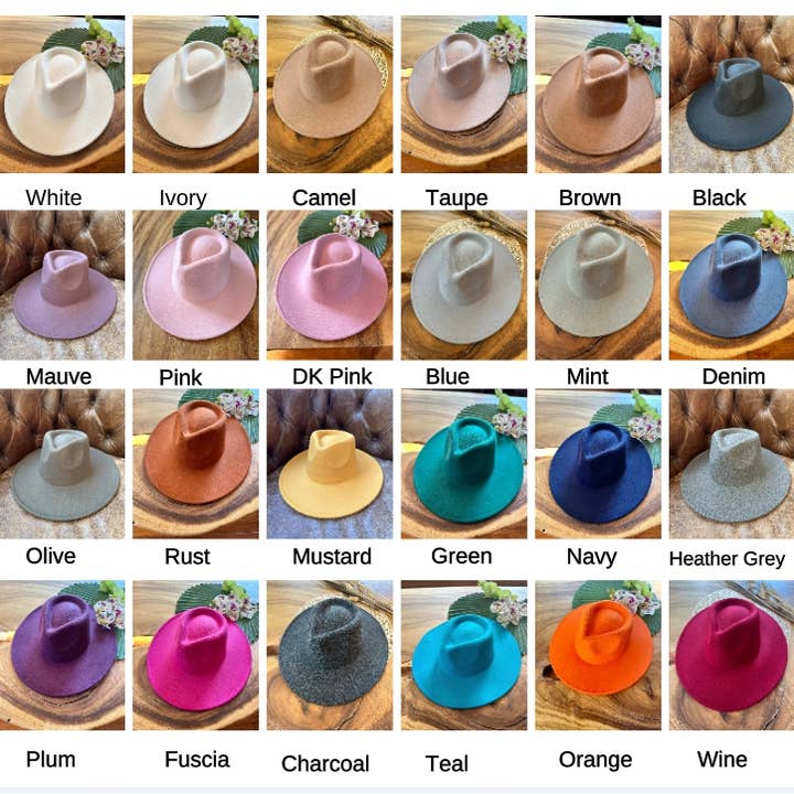 Queens INC - Wholesale Fedora - Women's - The Vegan Felt Rancher Hat – Now in 25+ Colors!43