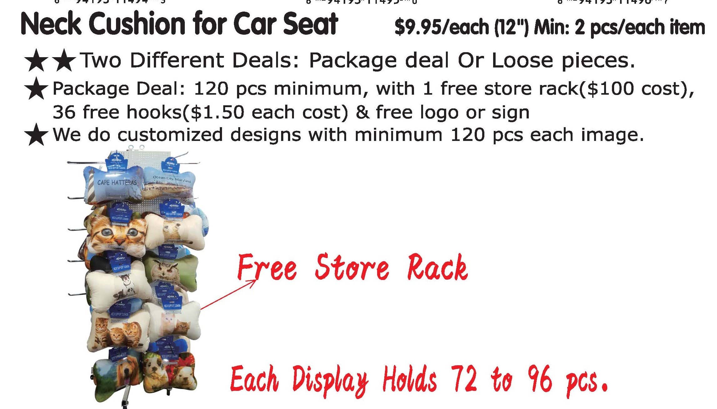 Green Pastures Wholesale - Wholesale Travel Pillow - Neck Pillows - Cats & Dogs8