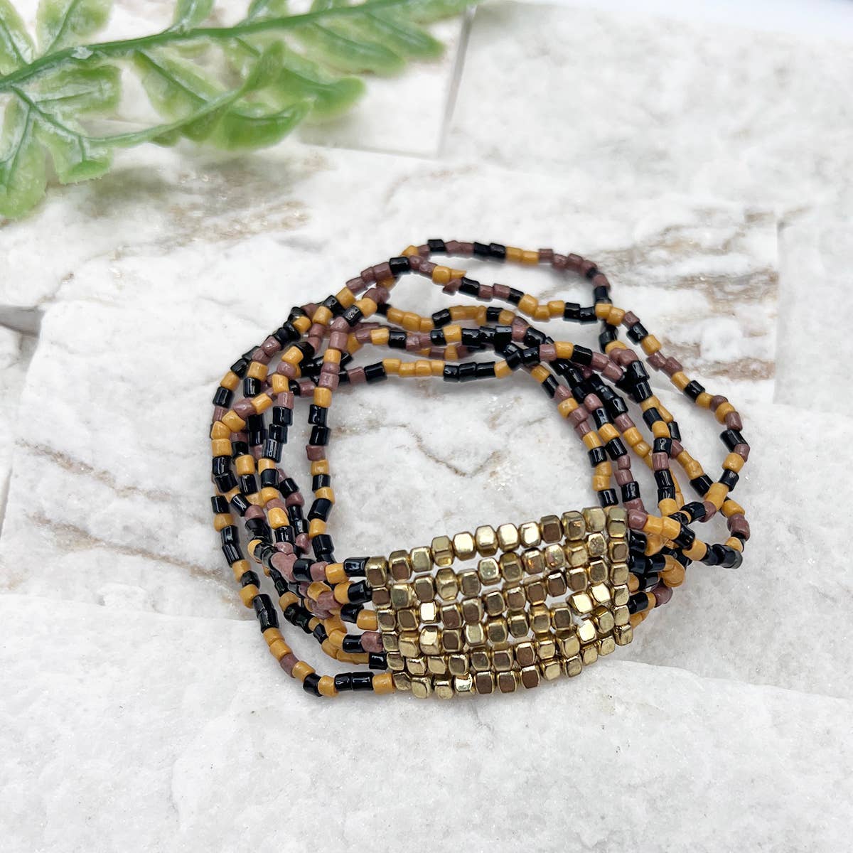 Anju Jewelry - Wholesale Beaded Bracelet - Seed Bead Stretch Statement Bracelets- Multiple Color Styles23