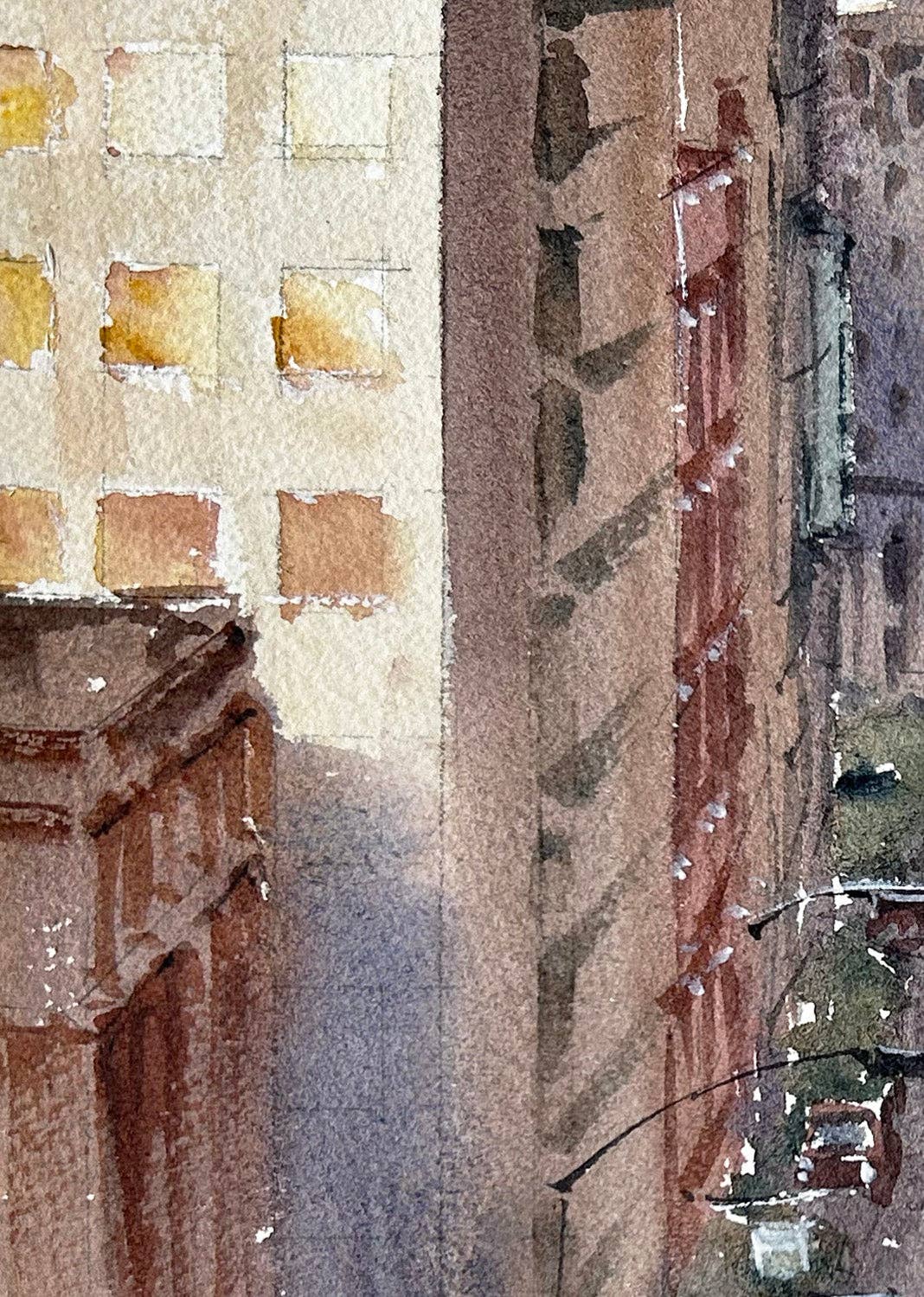 Ina Xi Watercolor - Wholesale Art Print - Nob Hill overlooking Market Street - Limited edition art print4