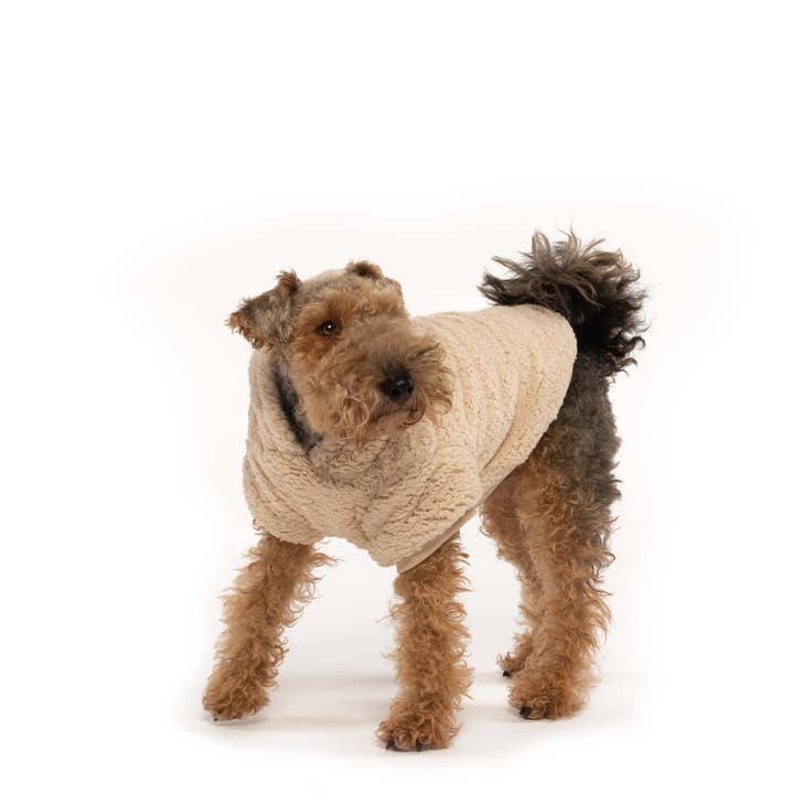 fabdog - Wholesale Pet Hoodie - Dog - Cream Sherpa Dog Hoodie3