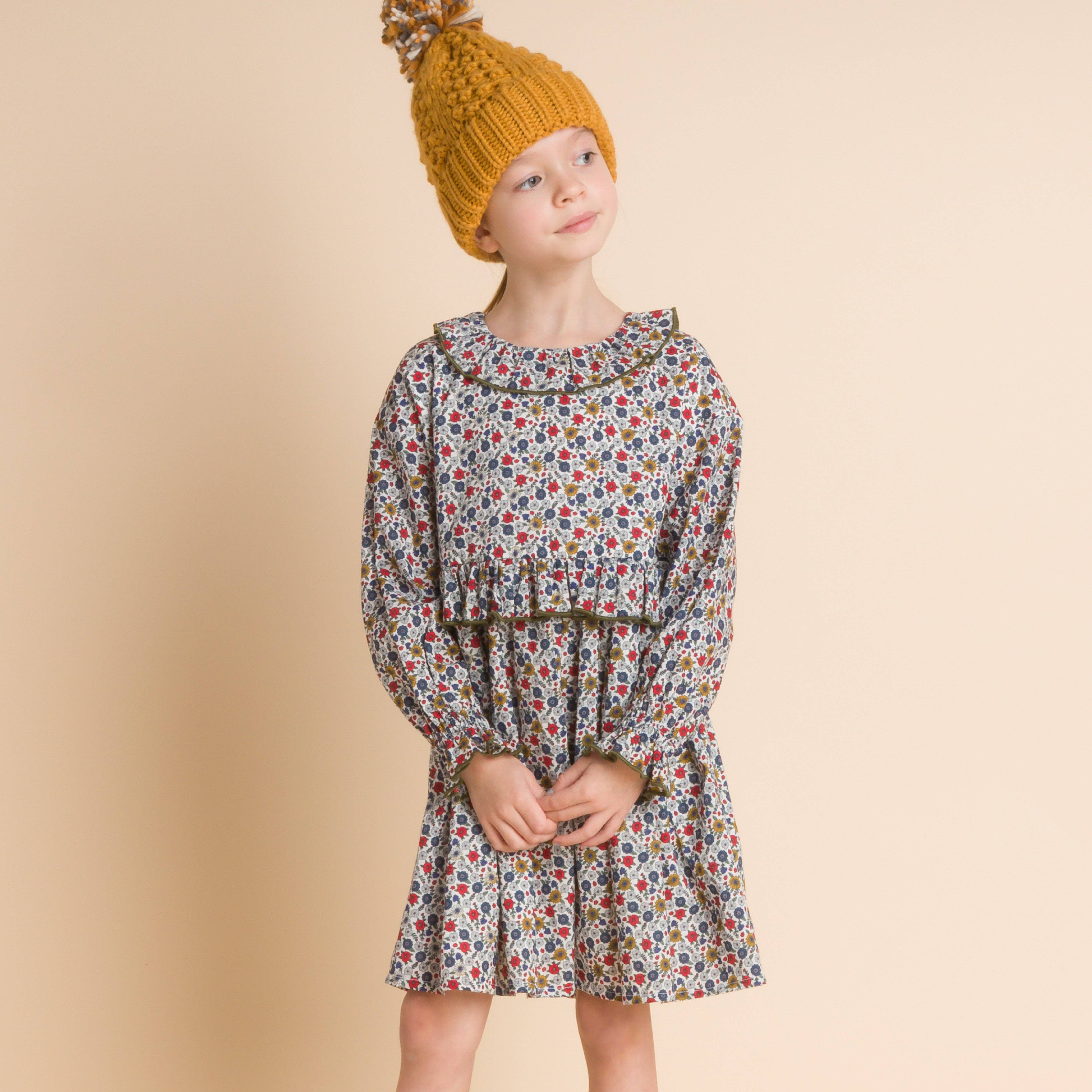 Beet World - Wholesale Dress - Kids - Ruffle Collar Dress | Rainier Valley1
