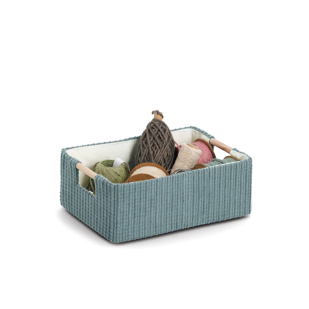 sage Storage basket, cotton/polyester/wood for wholesale on Faire2