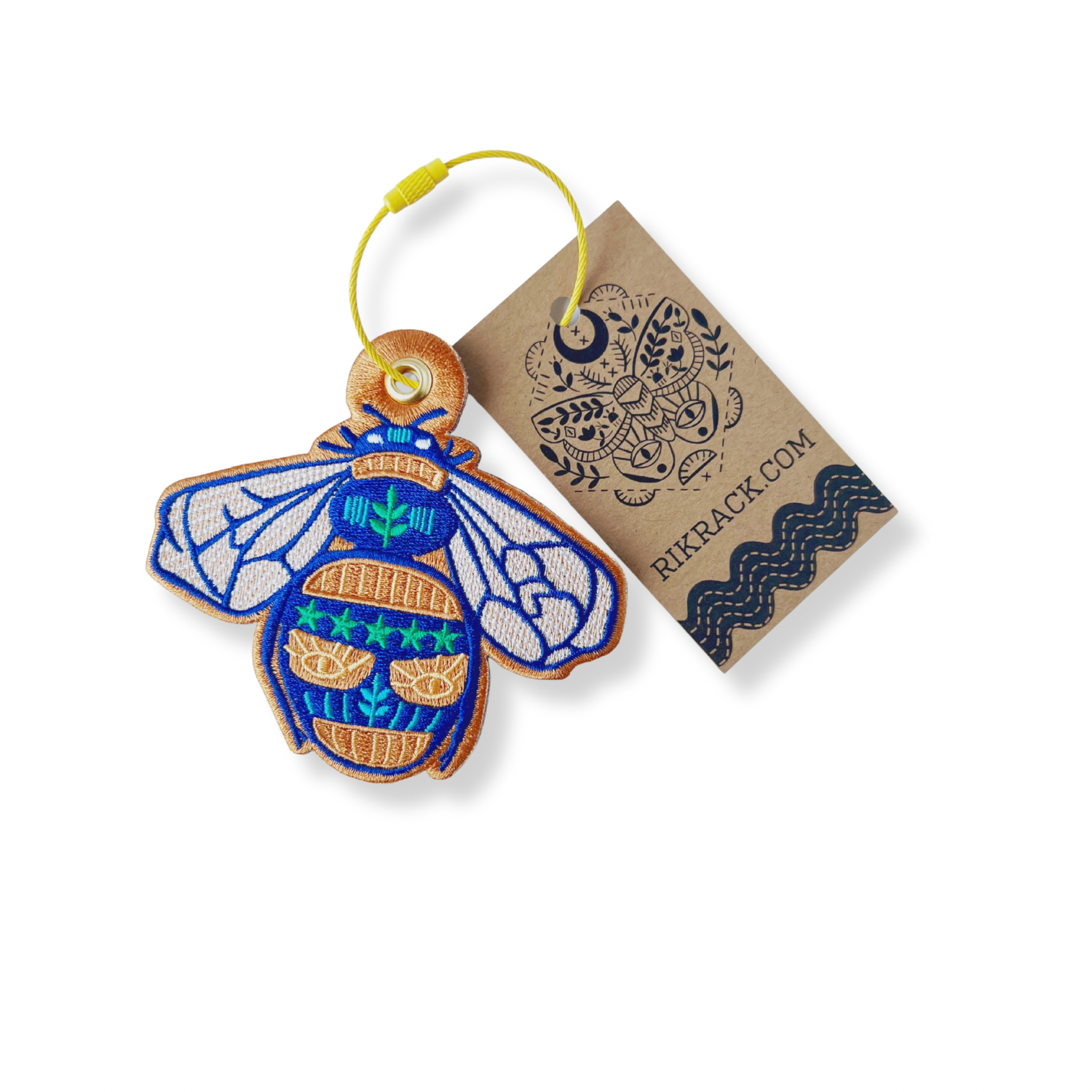 Rikrack – Großhandel Schlüsselanhänger – Damen – Bienenbestickter Taschenanhänger-Schlüsselanhänger1