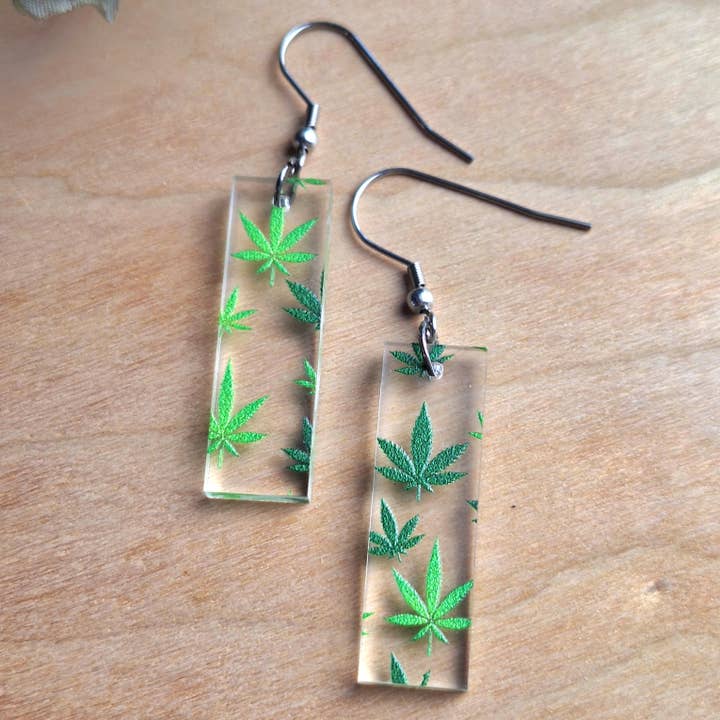 Jedi Woods LLC - Wholesale Dangle Earrings - Marijuana Leaf Earrings