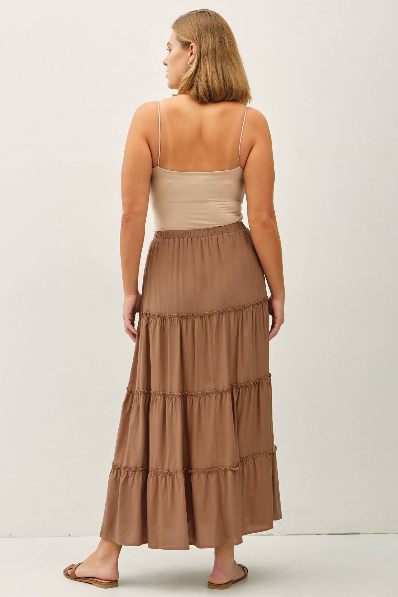 Be Cool - Wholesale Skirt - Women's - PLUS SIZE 4-TIERED MAXI SKIRT12