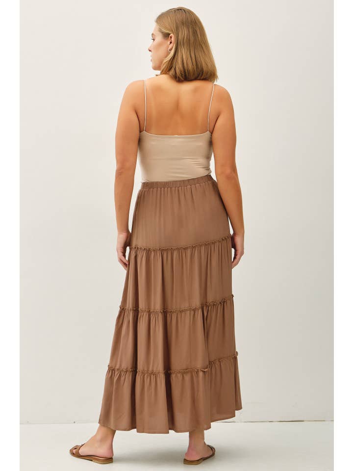 Be Cool - Wholesale Skirt - Women's - PLUS SIZE 4-TIERED MAXI SKIRT12