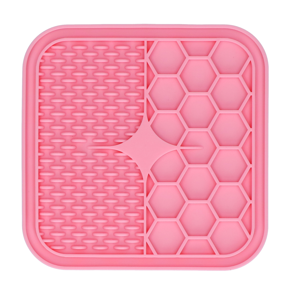 Eat Slow Live Longer Lick Mat Duo S Pink for wholesale on Faire1