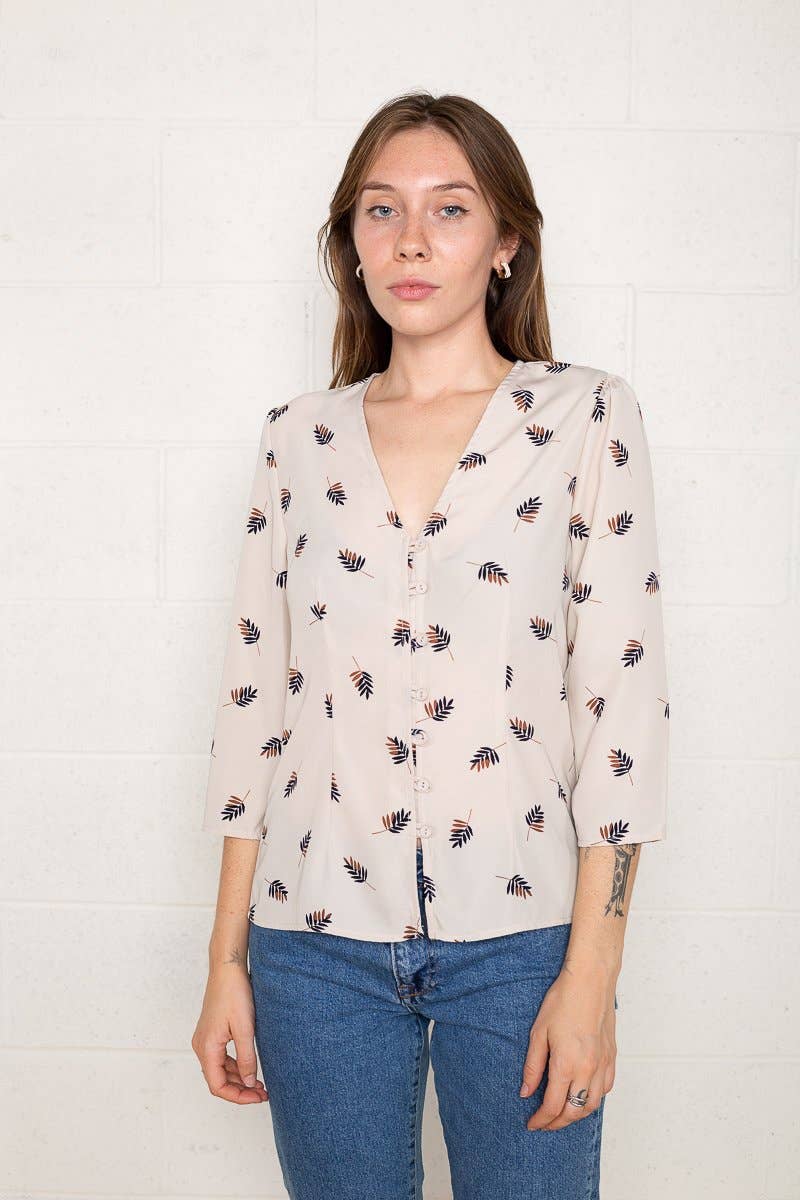 NLT - Wholesale Button Down Shirt - Women's - Eastyn Top3