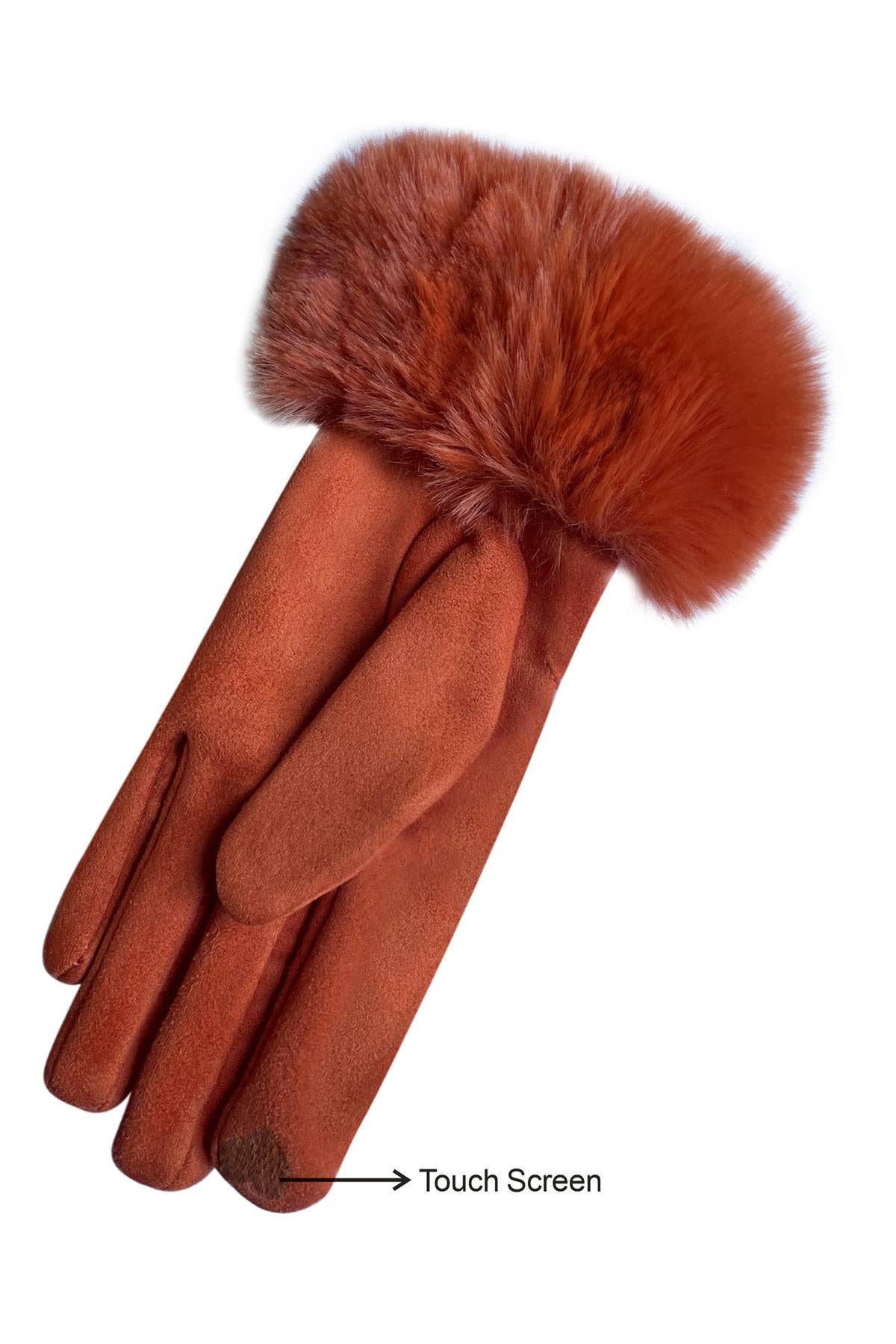 Fashion Scarf World – Großhandel Handschuhe – Damen – Touchscreen-Handschuhe mit Perlenmuster und Kunstpelzbesatz9