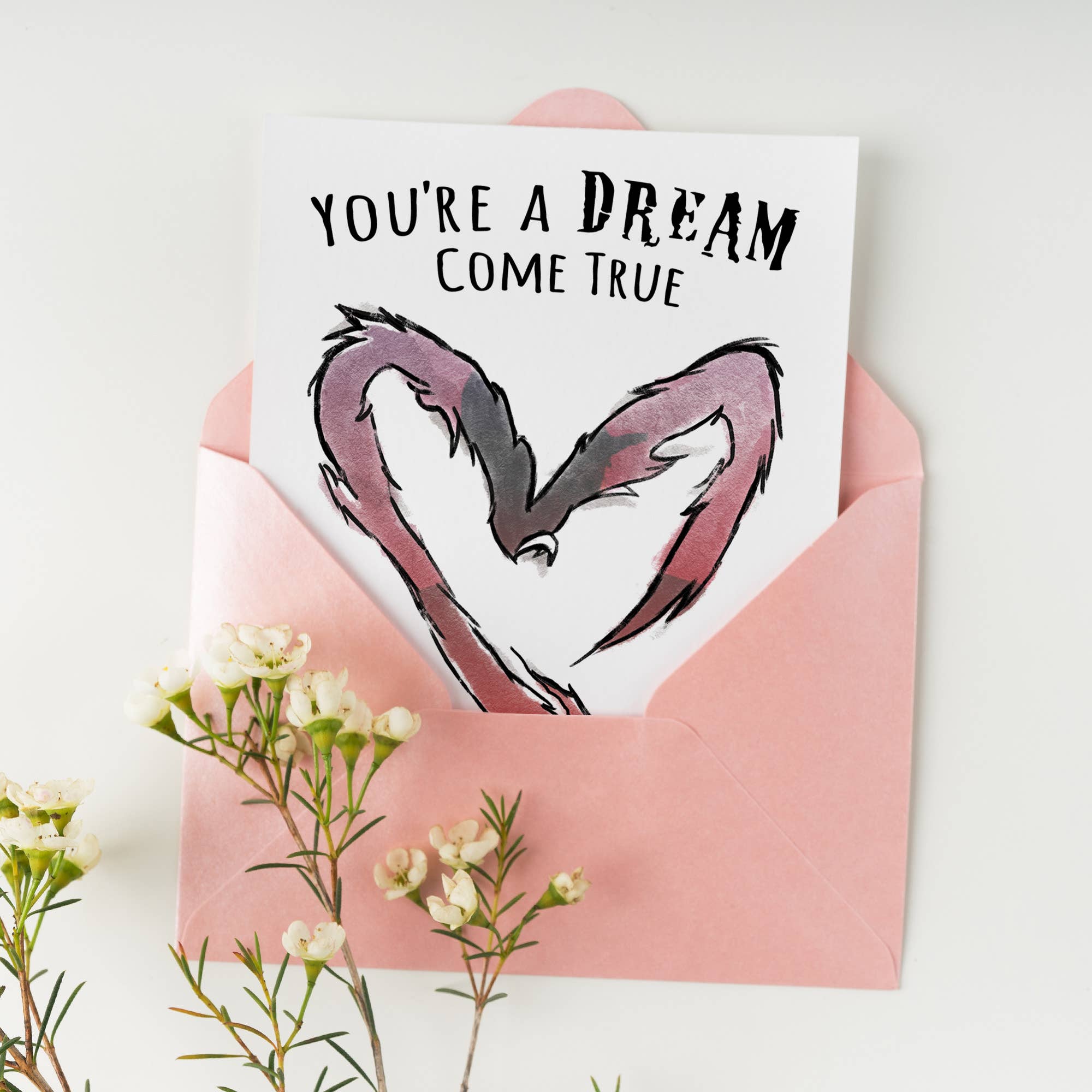 Aaron Millard Illustration - Venta al por mayor Tarjetas de amor - «Sueño hecho realidad» - Tarjeta de amor de Bad Dream Street Horror1