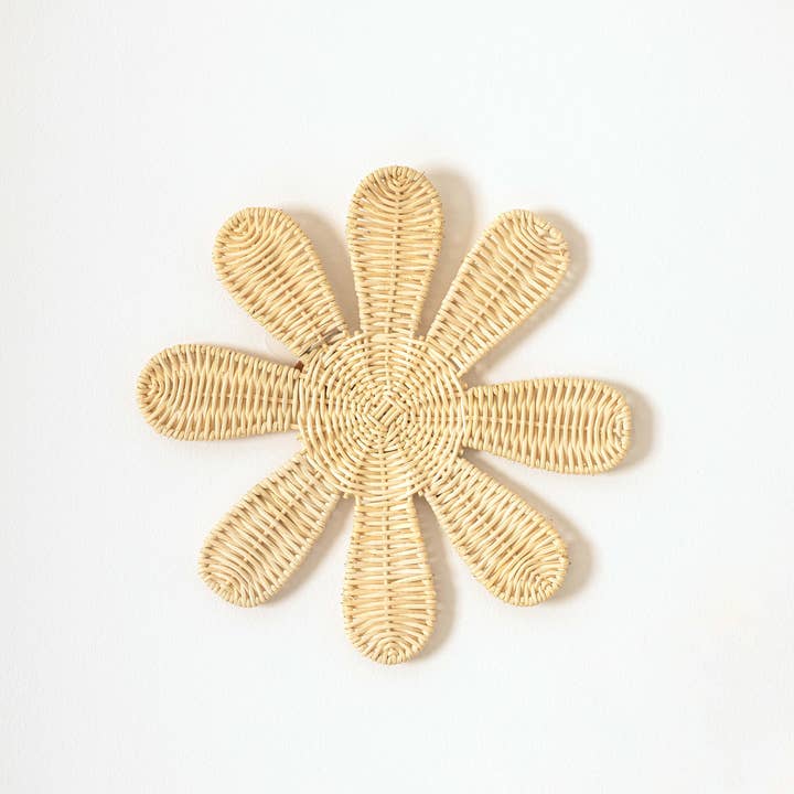 Daisy Large Rattan Wall Decor for wholesale by Lil North Co