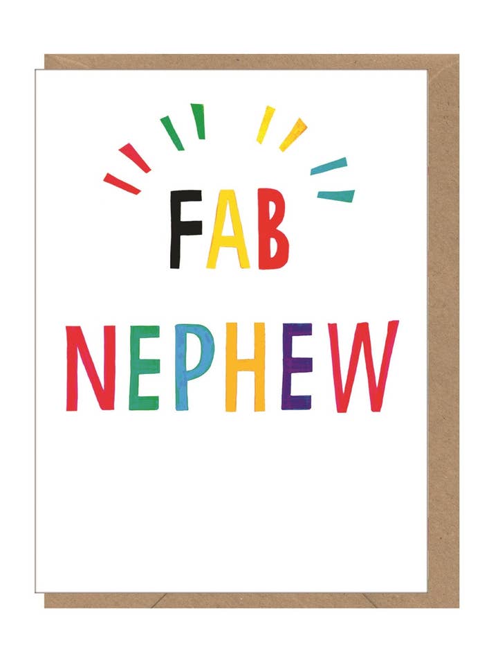 MINI34 Mini Fab Nephew Greeting Card for wholesale by Earlybird Designs