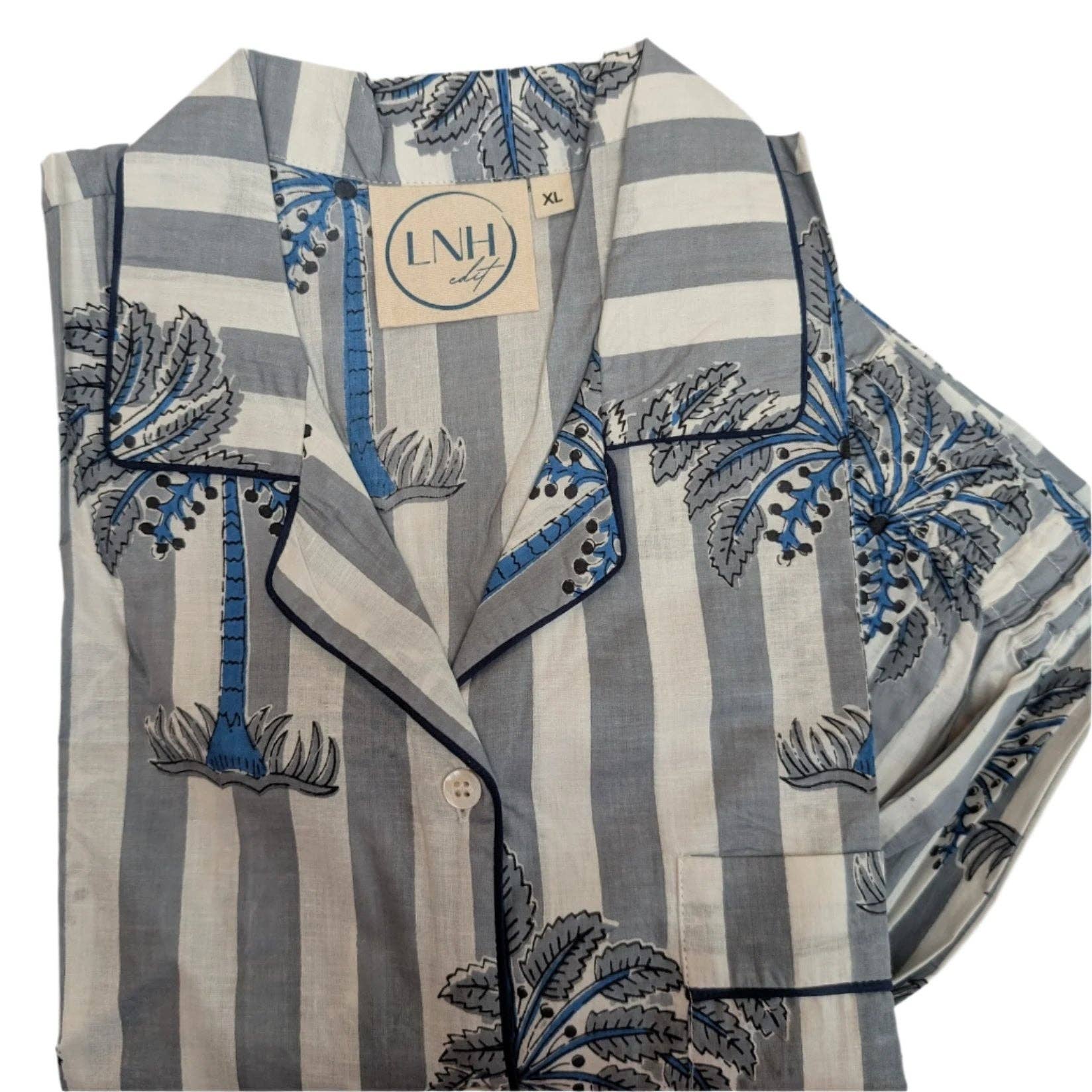 LNH EDIT - Wholesale Sleepwear Set - Women's - Palm Grey Pyjama Set2