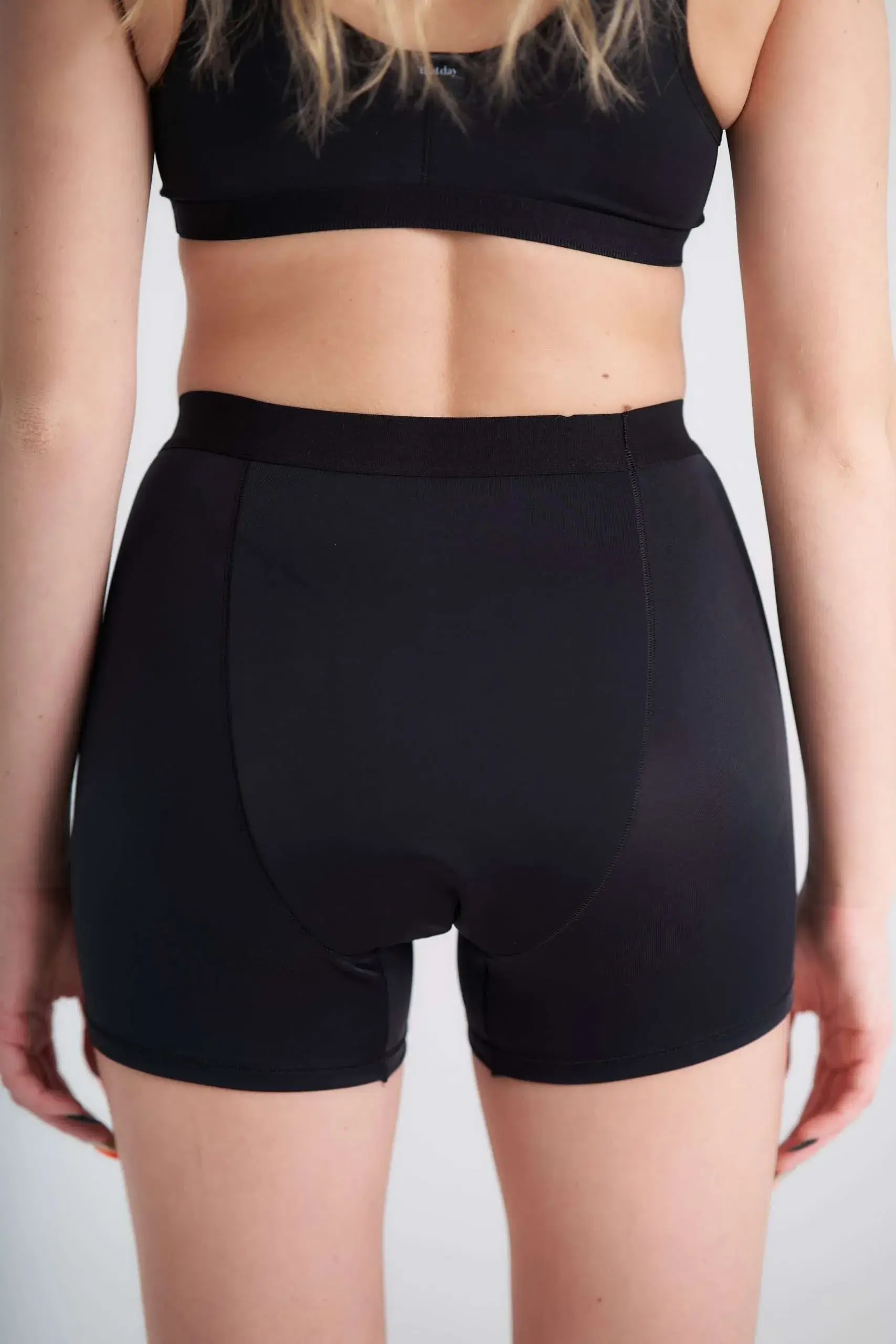 Black ELLA super absorbent period boxers for wholesale on Faire2