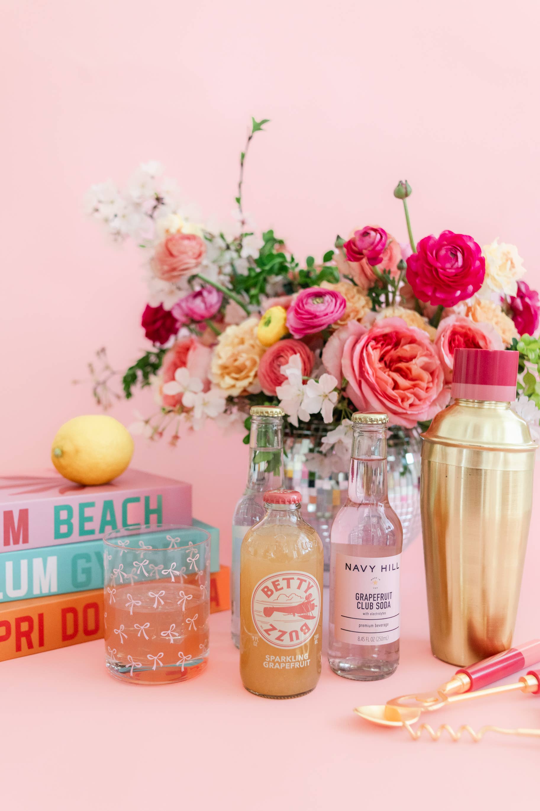 Rock Paper Scissors – wholesale Cocktail-/likörglas – Pink Bows Cocktailglas2