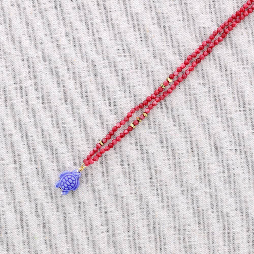 Sonata - Vente Bijoux à boutons pression - Collier ras-du-cou en acier avec pendentif en céramique4