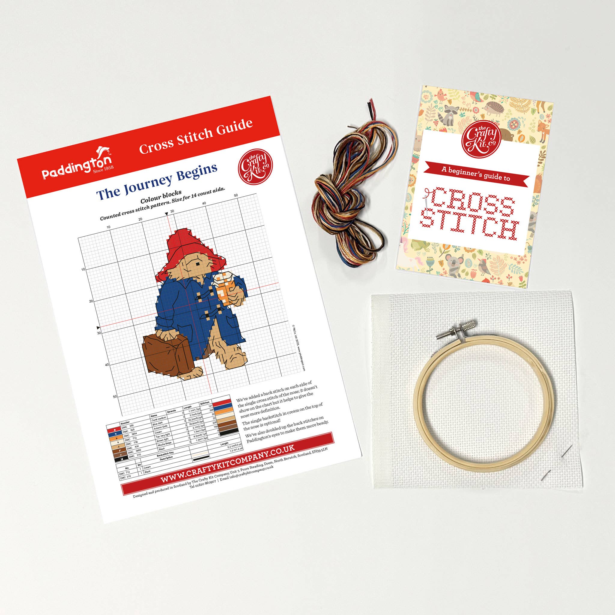 The Crafty Kit Company - Wholesale Embroidery/Cross Stitch Supplies - Paddington - The Journey Begins Mini Cross Stitch Kit6