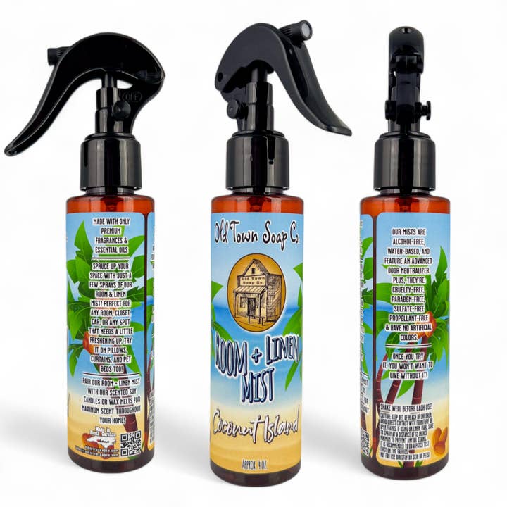 Old Town Soap Co. – wholesale Room & linen spray – Beach Scents Room + Linen Mist (Avail in 5 Great Scents!)2