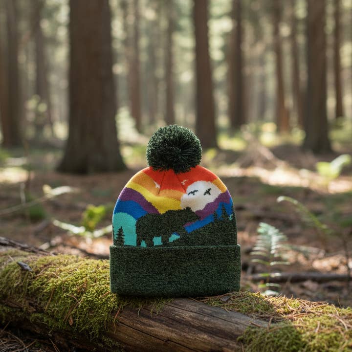 Northern Icons Creations INC - Wholesale Beanie - Kids - Kid Bear Pom Beanie Warm Winter Knit Hat for Outdoor Adventure2