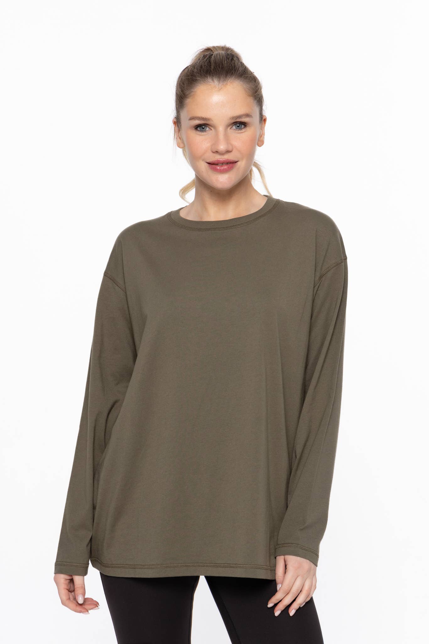 Mono B - Wholesale Tunic - Women's - Organic Cotton Long Sleeve Boyfriend Tee8