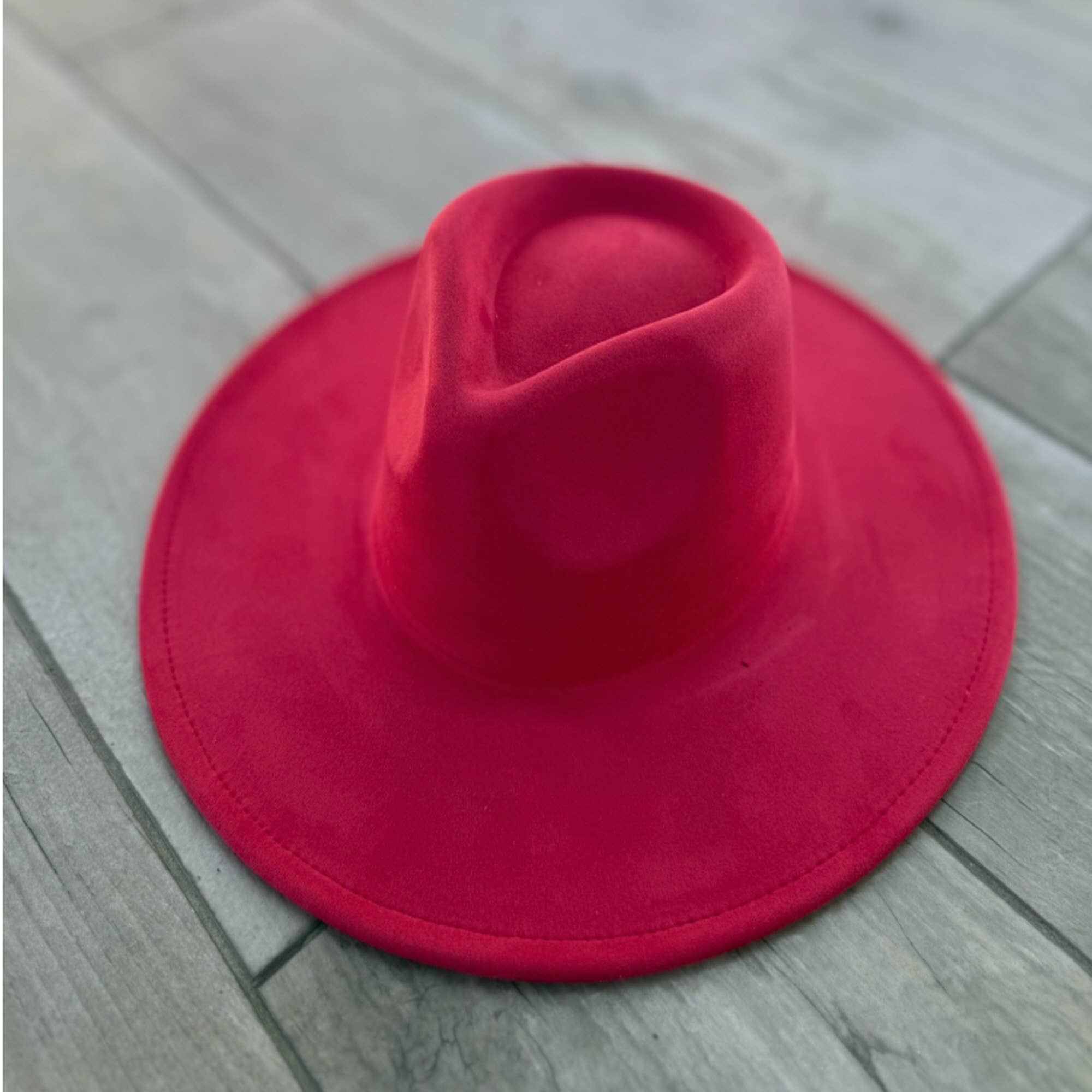 Queens INC - Wholesale Fedora - Women's - Vegan Suede Wide Brim Rancher Hat 10