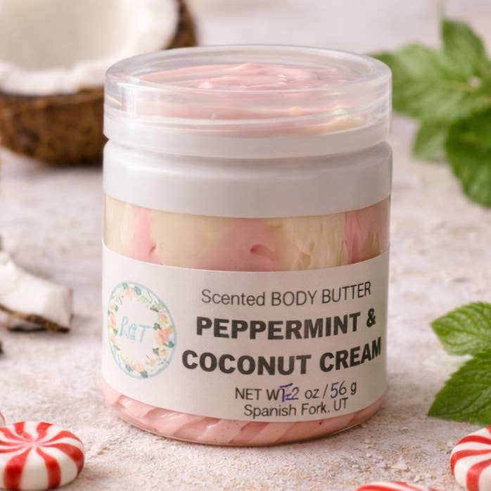 WHIPPED BODY BUTTER - Peppermint & Coconut Cream for wholesale by Sweet Scent