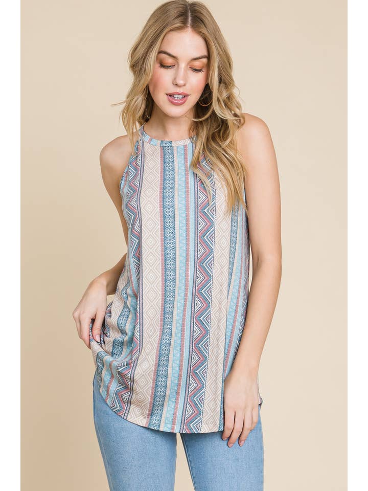 BOMBOM – wholesale Linne (Tryckt) - Dam – TA2097 Flowy Spaghetti Strap Sommar Casual Linne
