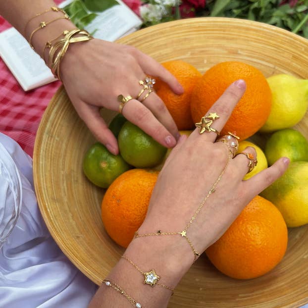 BYREN | ÉLINE L'ATELIER - Wholesale Wristlet - Stainless steel hand chain 324AQ2080