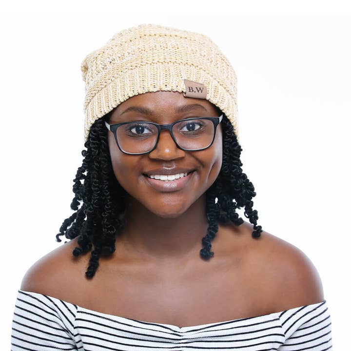 Winter Hat | Satin Lined | Detachable Pom Pom | Beige for wholesale by Beautifully Warm