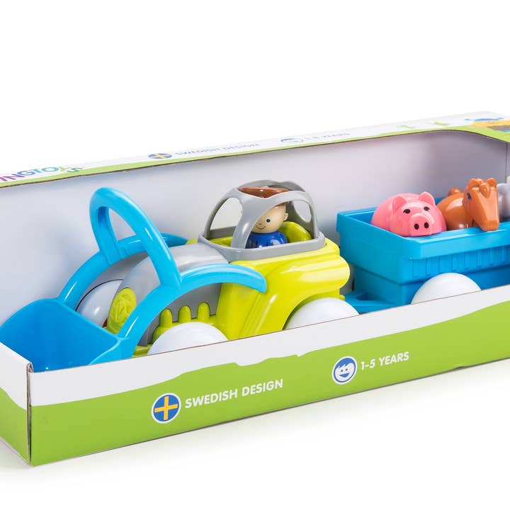 Viking Toys USA - Wholesale Toy Car/Truck - Kids - Midi Tractor with Trailer