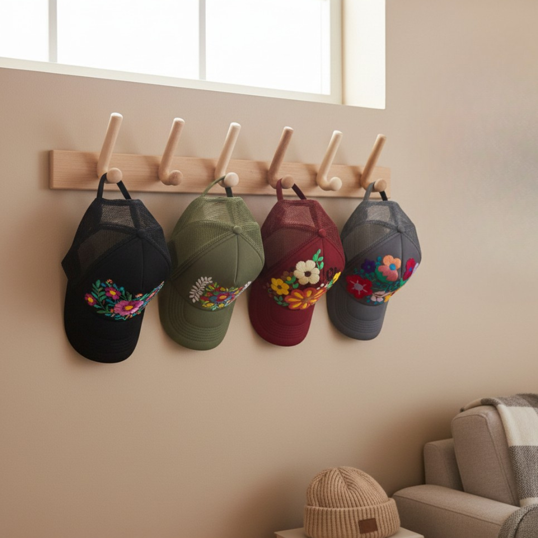 Lumily - Wholesale Trucker Hat - Women's - Tulum Hand Embroidered Trucker Flower Hat - Mexico15