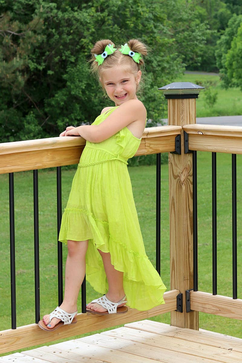 SISSYMINI - Vente Robe – enfant - Robe Hi-Lo en mousseline de coton doux BEACH BEAUTY à volants | LL3011