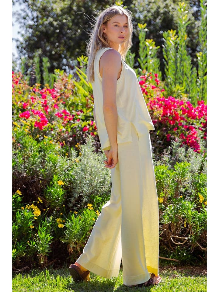 ENSEMBLE CHIC DÉCONTRACTÉ EN COTON SLUB pour la vente par Rae Mode