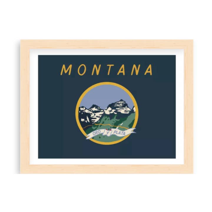 Fresh Beginnings (Montana State Flag) Print for wholesale by Tessa Heck Studio