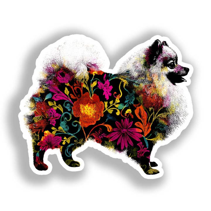Autocollant Décalcomanie Chien Poméranien # A017511 pour la vente par Yoonek Graphics