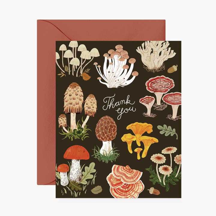 Botanica Paper Co. - Wholesale Thank You Card - MUSHROOMS | thank you card0