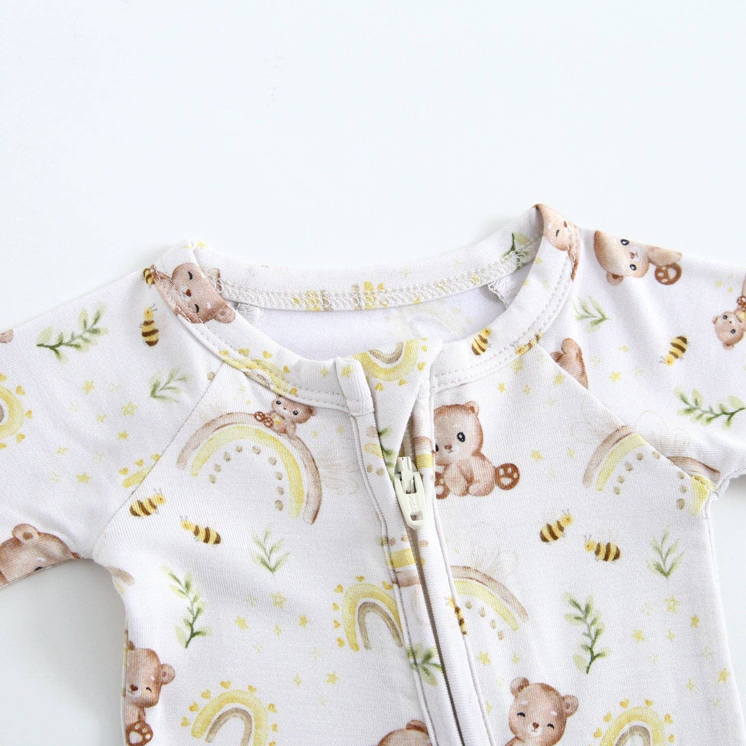 Luxie Charm - Wholesale Bodysuit (Footed) - Baby - Sweet as Honey Zippered Romper NICU Friendly Bear Footie2