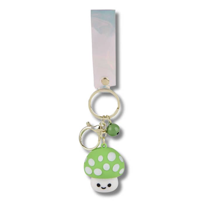PR GROUPS LLC - Wholesale Keychain – Child - Mushroom Charm Wristlet Pendant Keychain Toy - Assorted1