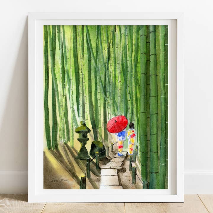 Impressão de arte japonesa - impressão de arte fina de Kyoto Nature Giclee por atacado de Zoee Xiao Artworks