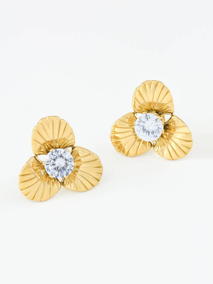 124YC43 stainless steel earrings for wholesale by BYREN | ÉLINE L'ATELIER