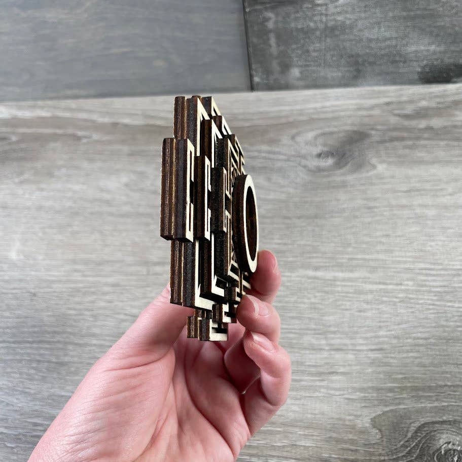 Keystone Crystals - Wholesale Decorative Tabletop Object - Wooden Mandala Sphere Stand7