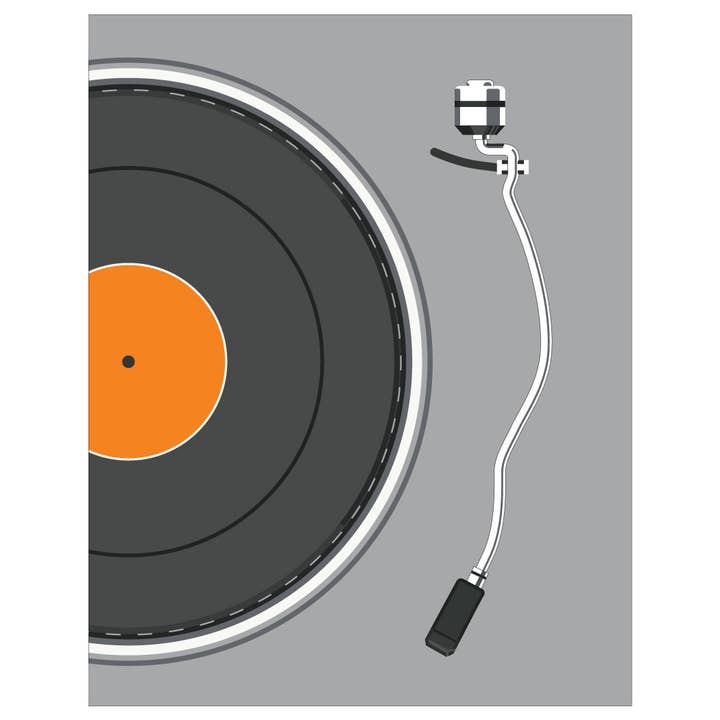 Fridgedoor - Wholesale Magnet - 2.5'' x 3.5 Gray LP Record Turntable Magnet