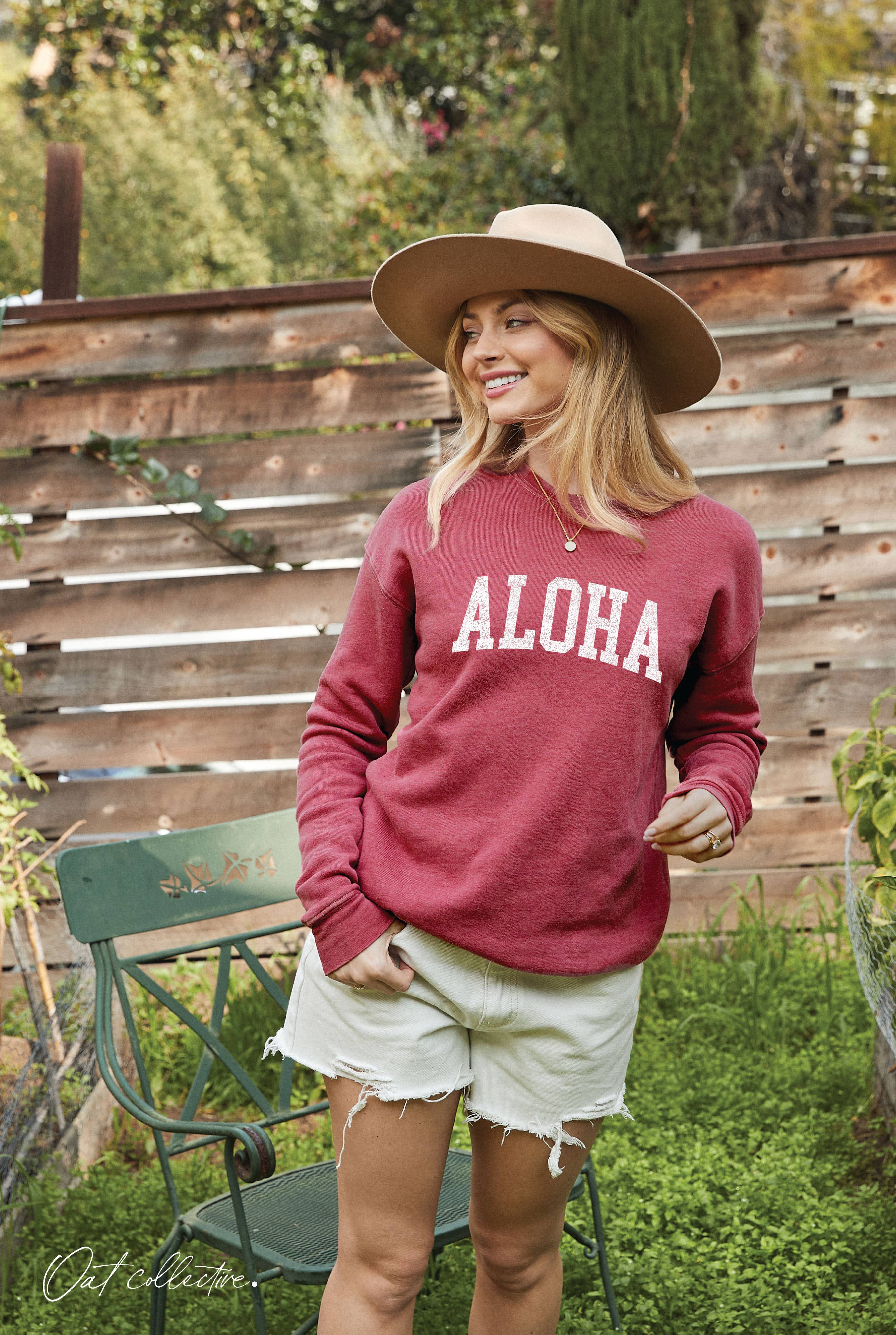 OAT COLLECTIVE - Wholesale Graphic Sweatshirt - Women's - ALOHA Mineral Graphic Sweatshirt9