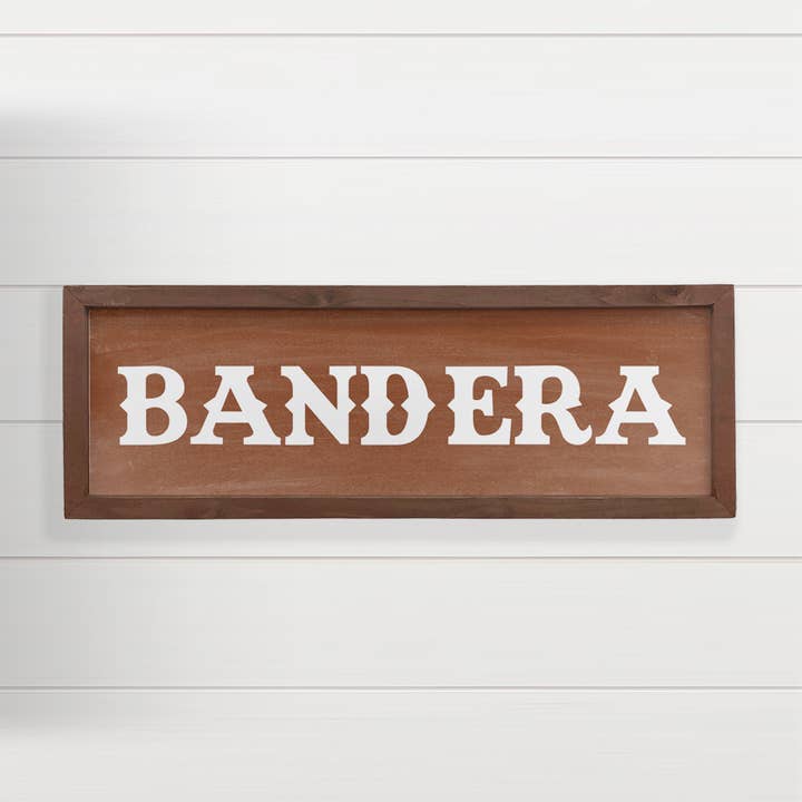Hangout Home - Wholesale Bord/bordje - Aanpasbaar westelijk stadsbord - Western Block Bandera-bord