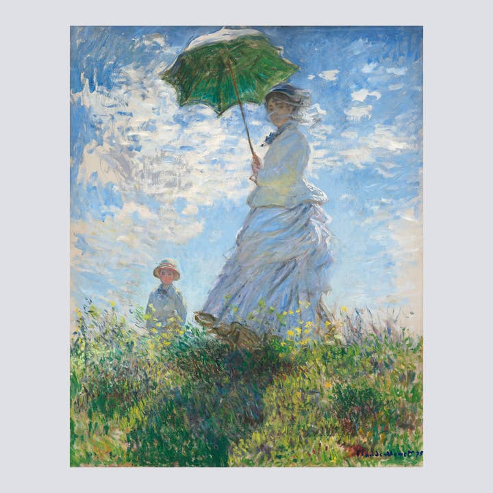 Woman with a Parasol - Madame Monet and Her Son (1875) Print for wholesale by Milisima Studio